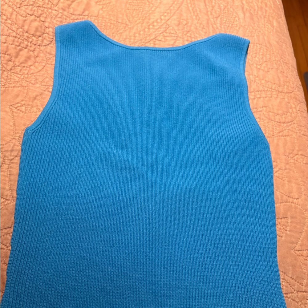 Aritzia Blue Tank Tank w/ open back